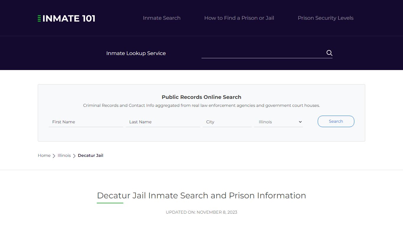 Decatur Jail Inmate Search and Prison Information